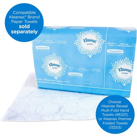 Kleenex Reveal Countertop Folded Towel Dispenser, 13.3x9x5.2, Soft Gray/Blue 51904